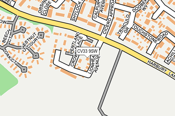 CV33 9SW map - OS OpenMap – Local (Ordnance Survey)