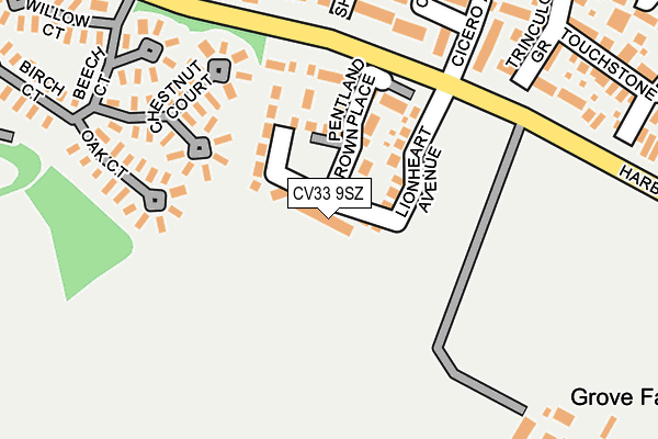 CV33 9SZ map - OS OpenMap – Local (Ordnance Survey)