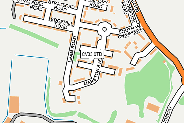 CV33 9TD map - OS OpenMap – Local (Ordnance Survey)