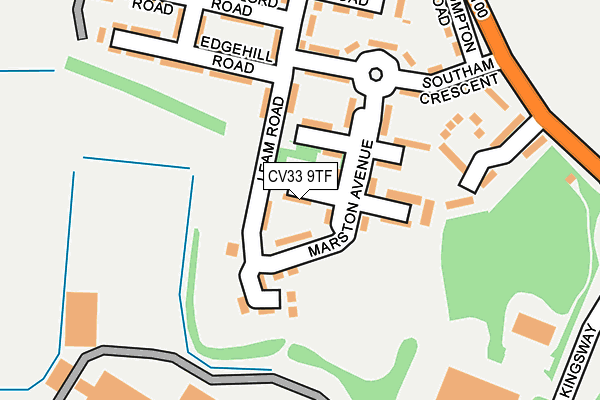 CV33 9TF map - OS OpenMap – Local (Ordnance Survey)