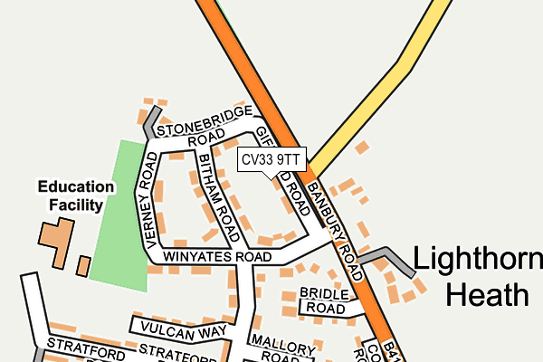 CV33 9TT map - OS OpenMap – Local (Ordnance Survey)