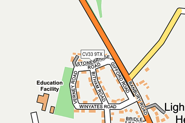 CV33 9TX map - OS OpenMap – Local (Ordnance Survey)