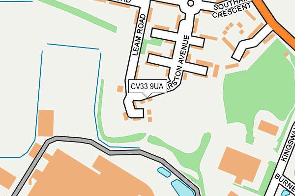 CV33 9UA map - OS OpenMap – Local (Ordnance Survey)