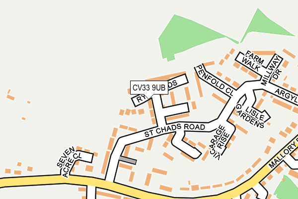 CV33 9UB map - OS OpenMap – Local (Ordnance Survey)