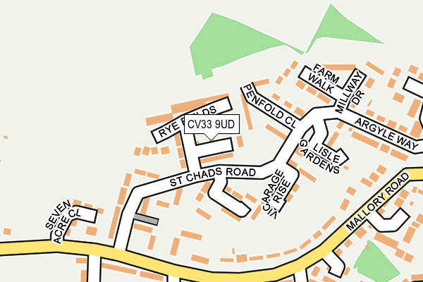 CV33 9UD map - OS OpenMap – Local (Ordnance Survey)