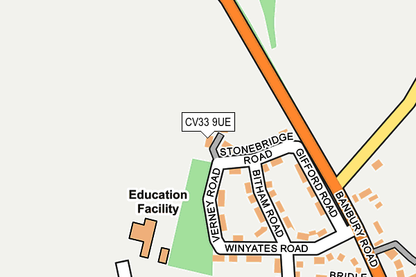 CV33 9UE map - OS OpenMap – Local (Ordnance Survey)