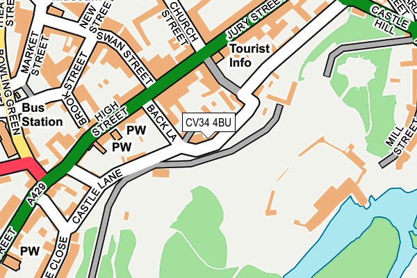 CV34 4BU map - OS OpenMap – Local (Ordnance Survey)