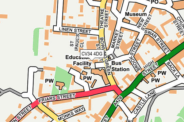 CV34 4DG map - OS OpenMap – Local (Ordnance Survey)