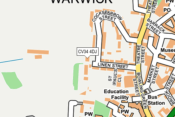 CV34 4DJ map - OS OpenMap – Local (Ordnance Survey)