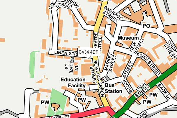 CV34 4DT map - OS OpenMap – Local (Ordnance Survey)