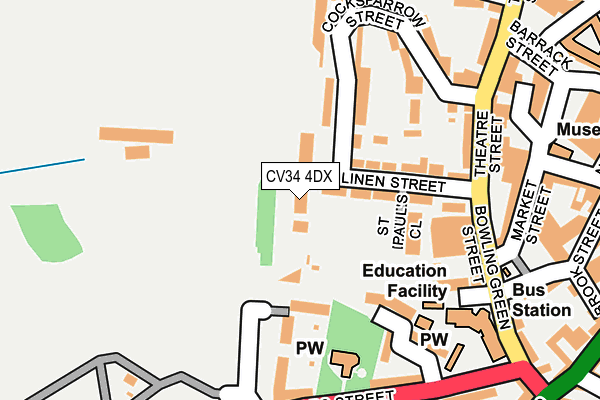 CV34 4DX map - OS OpenMap – Local (Ordnance Survey)