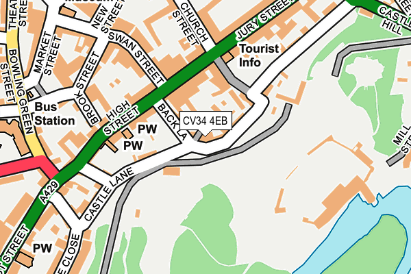 CV34 4EB map - OS OpenMap – Local (Ordnance Survey)