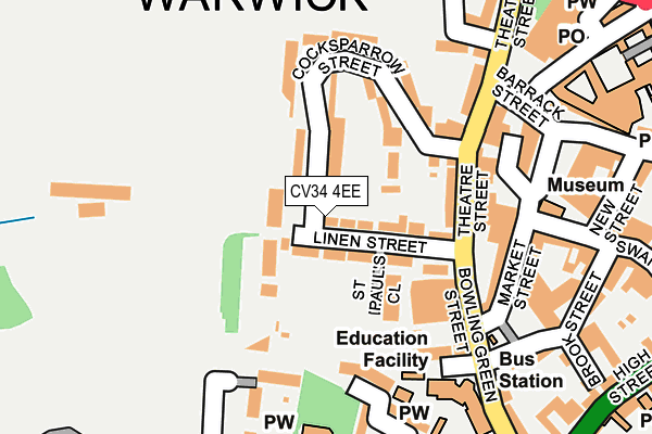 CV34 4EE map - OS OpenMap – Local (Ordnance Survey)