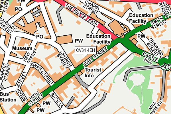 CV34 4EH map - OS OpenMap – Local (Ordnance Survey)