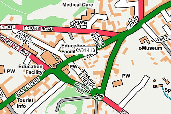 CV34 4HS map - OS OpenMap – Local (Ordnance Survey)