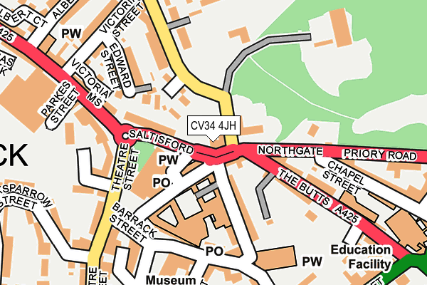 CV34 4JH map - OS OpenMap – Local (Ordnance Survey)