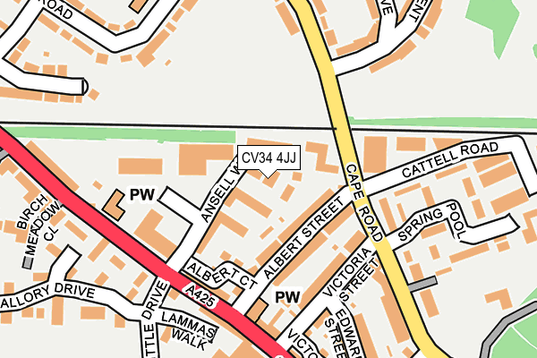 CV34 4JJ map - OS OpenMap – Local (Ordnance Survey)