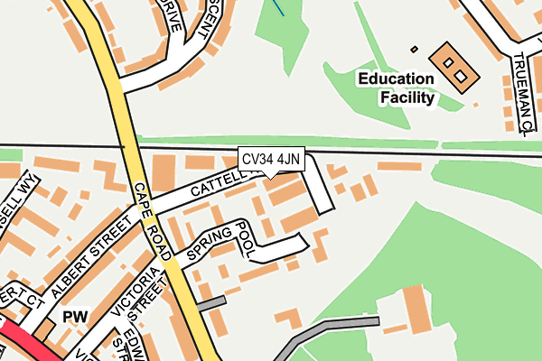 CV34 4JN map - OS OpenMap – Local (Ordnance Survey)
