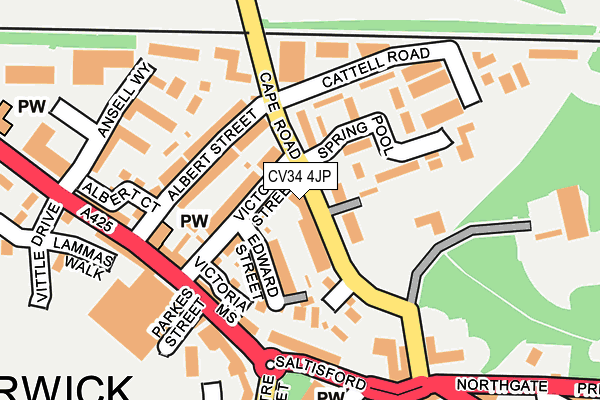 CV34 4JP map - OS OpenMap – Local (Ordnance Survey)