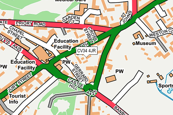 CV34 4JR map - OS OpenMap – Local (Ordnance Survey)