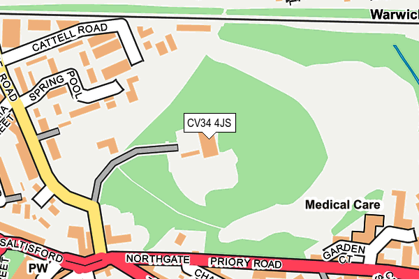 CV34 4JS map - OS OpenMap – Local (Ordnance Survey)