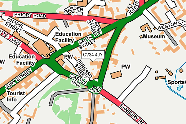 CV34 4JY map - OS OpenMap – Local (Ordnance Survey)