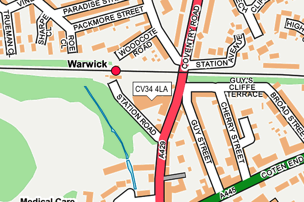CV34 4LA map - OS OpenMap – Local (Ordnance Survey)