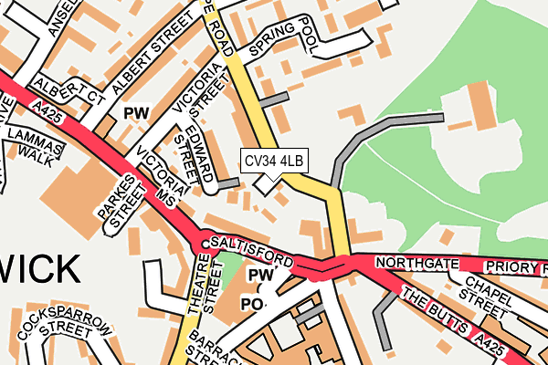 CV34 4LB map - OS OpenMap – Local (Ordnance Survey)