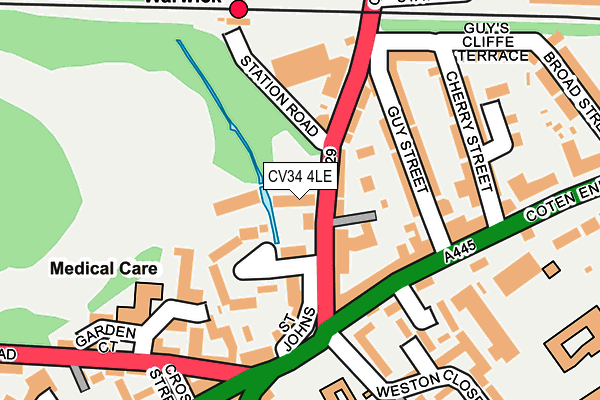 CV34 4LE map - OS OpenMap – Local (Ordnance Survey)