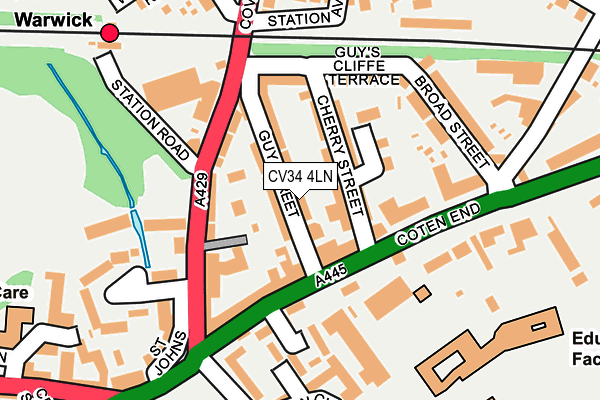 CV34 4LN map - OS OpenMap – Local (Ordnance Survey)