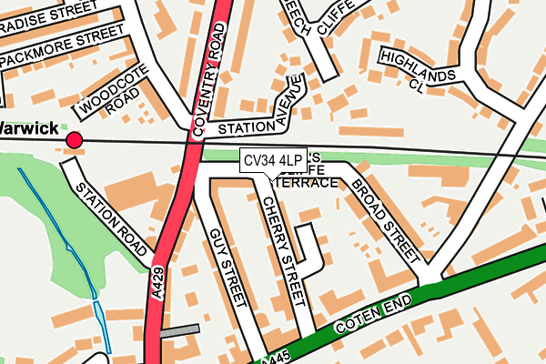CV34 4LP map - OS OpenMap – Local (Ordnance Survey)