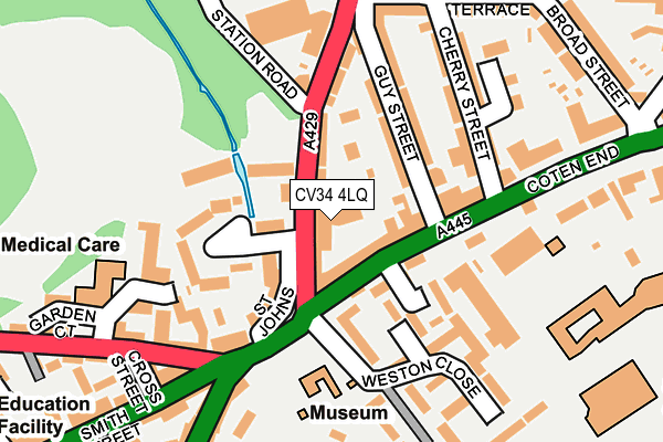 CV34 4LQ map - OS OpenMap – Local (Ordnance Survey)
