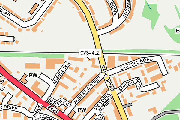 CV34 4LZ map - OS OpenMap – Local (Ordnance Survey)