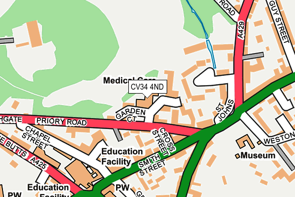 CV34 4ND map - OS OpenMap – Local (Ordnance Survey)