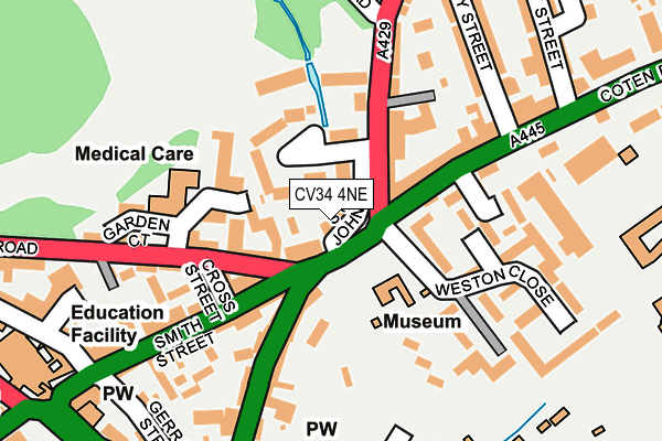 CV34 4NE map - OS OpenMap – Local (Ordnance Survey)