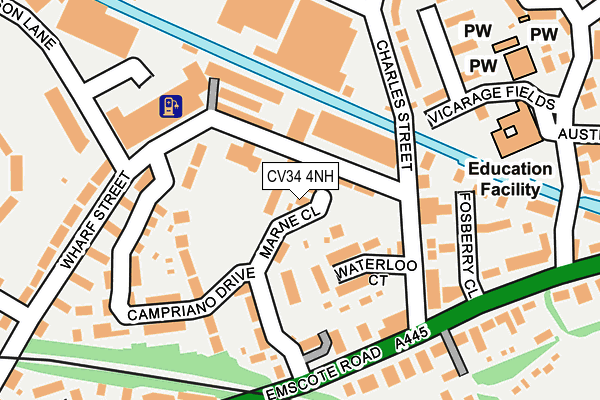 CV34 4NH map - OS OpenMap – Local (Ordnance Survey)