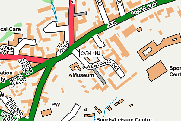 CV34 4NJ map - OS OpenMap – Local (Ordnance Survey)