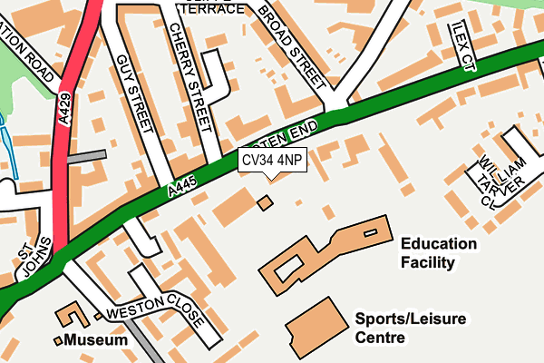 CV34 4NP map - OS OpenMap – Local (Ordnance Survey)