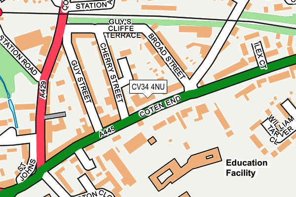 CV34 4NU map - OS OpenMap – Local (Ordnance Survey)