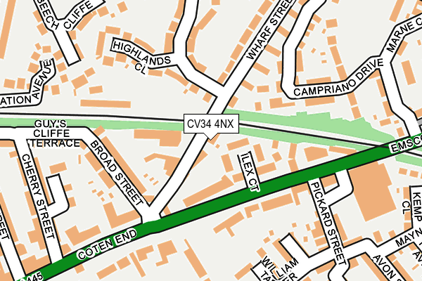 CV34 4NX map - OS OpenMap – Local (Ordnance Survey)