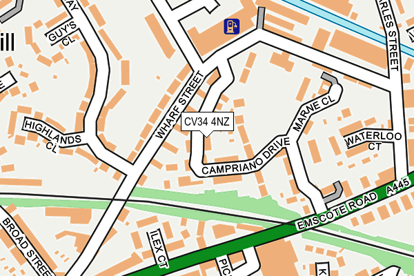 CV34 4NZ map - OS OpenMap – Local (Ordnance Survey)