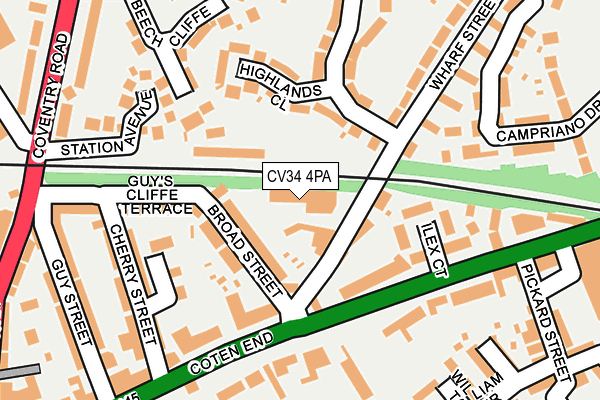 CV34 4PA map - OS OpenMap – Local (Ordnance Survey)
