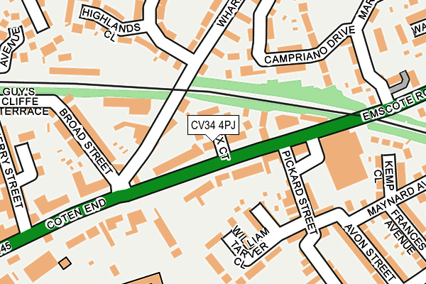 CV34 4PJ map - OS OpenMap – Local (Ordnance Survey)