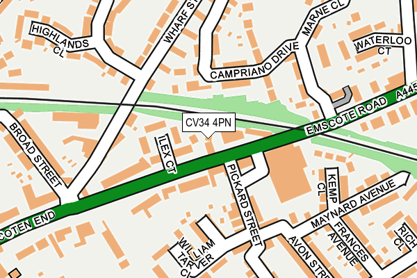 CV34 4PN map - OS OpenMap – Local (Ordnance Survey)