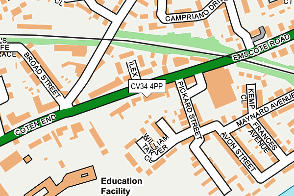 CV34 4PP map - OS OpenMap – Local (Ordnance Survey)