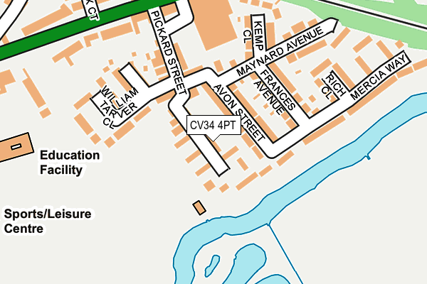 CV34 4PT map - OS OpenMap – Local (Ordnance Survey)