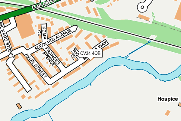 CV34 4QB map - OS OpenMap – Local (Ordnance Survey)
