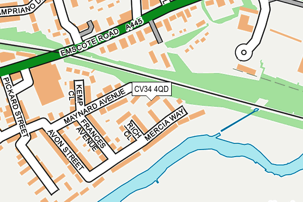 CV34 4QD map - OS OpenMap – Local (Ordnance Survey)