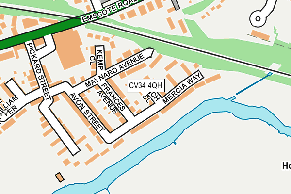 CV34 4QH map - OS OpenMap – Local (Ordnance Survey)