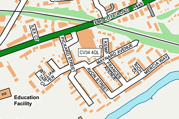 CV34 4QL map - OS OpenMap – Local (Ordnance Survey)
